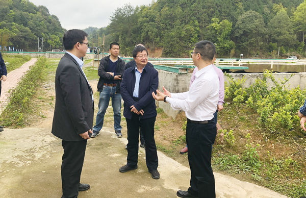 贛州市副市長(zhǎng)胡聚文調(diào)研我司定南馬山逕、石陂角稀土尾水收集處理站